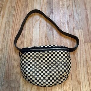 Clare V Woven Checkered Belt Bag